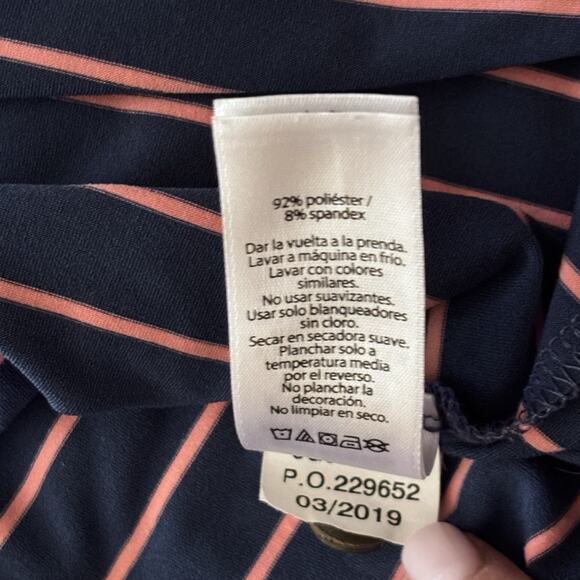 Vineyard Vines Performance Polo XL Blue Pink Pinstripe Short Sleeve CC Logo - Picture 8 of 10